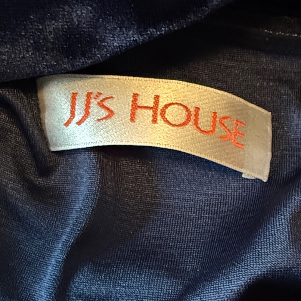J J’s House NEWSheath/Column Off Shoulder Floor-Length Velvet Dress Dark Navy 6 - Picture 10 of 12